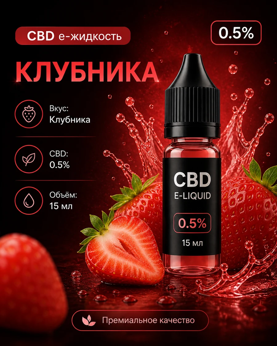CBDVape Клубника 0,5%