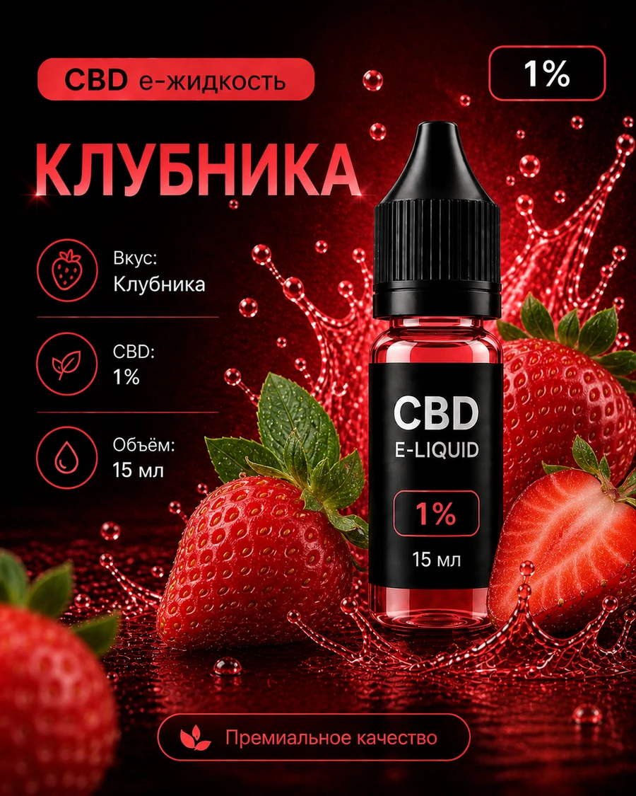 CBDVape Клубника 1%